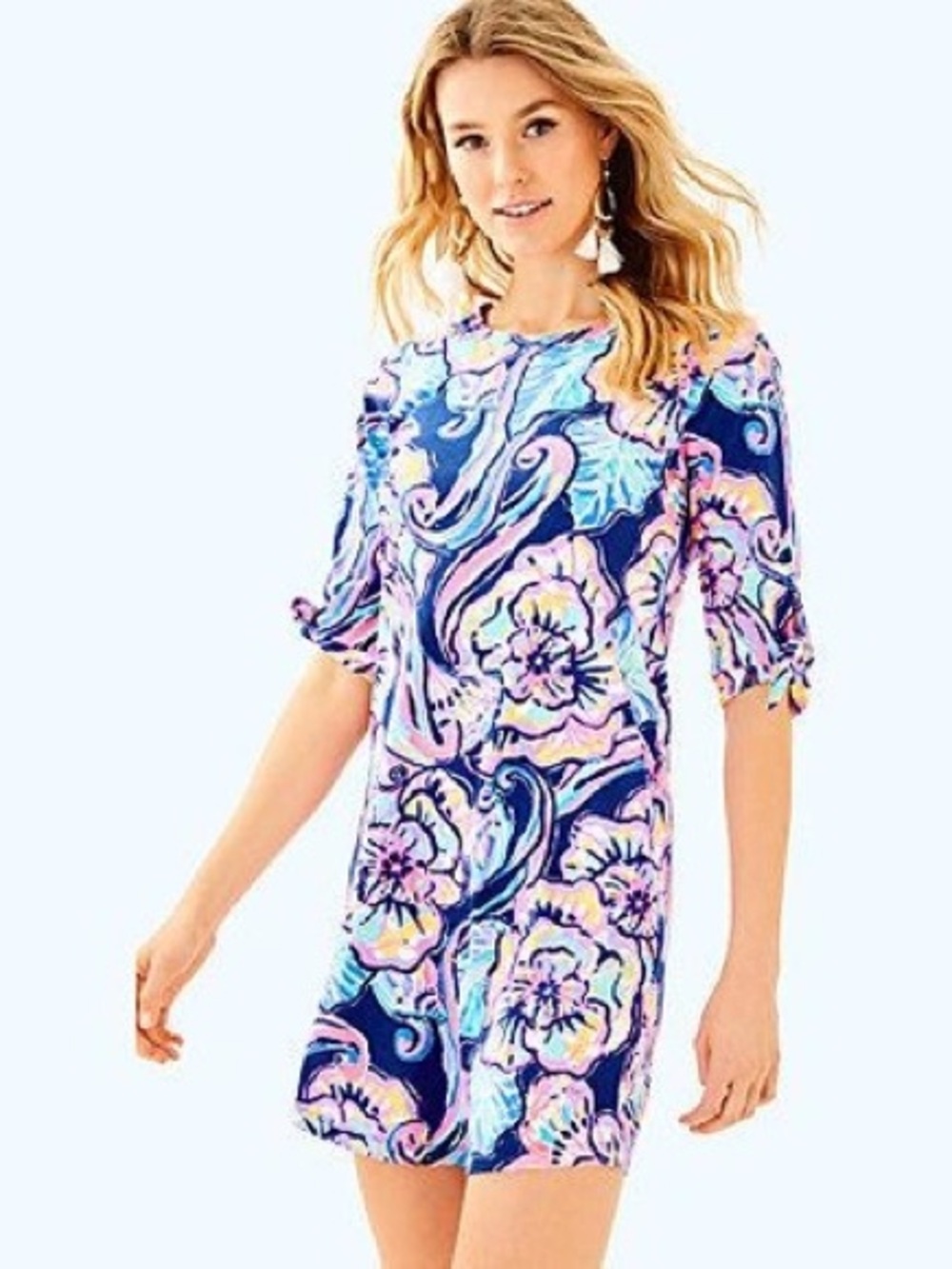 LILLY PULITZER Womens Preston Dress In Blue Peri Pinch - S NWOT